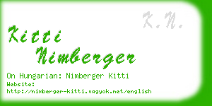 kitti nimberger business card